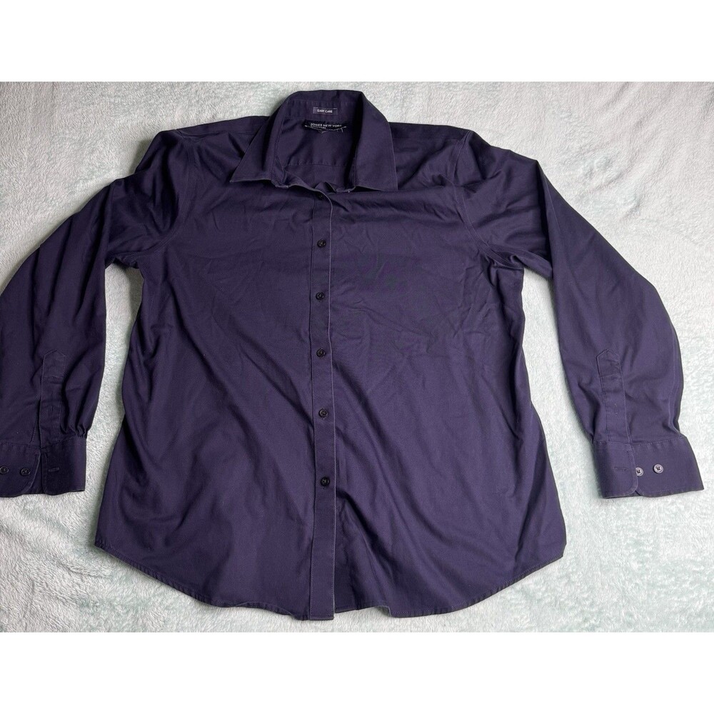 Jones New York Signature Large Long Sleeve Easy Care Button Up Shirt